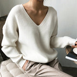 Women's Sweaters V-Neck Minimalist