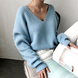 Women's Sweaters V-Neck Minimalist