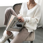 Women's Sweaters V-Neck Minimalist